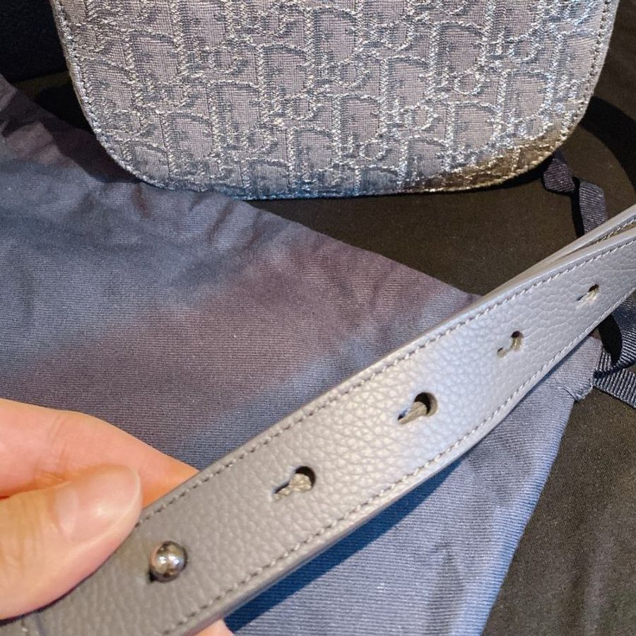 DIOR|Oblique迷你馬鞍包 釕色|SADDLE 附肩帶小袋-5