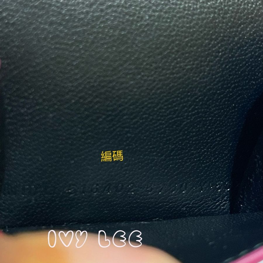 BALENCIAGA 迷你三折錢包 516402 小牛皮 仙氣桃紅 近新二手 精品-20