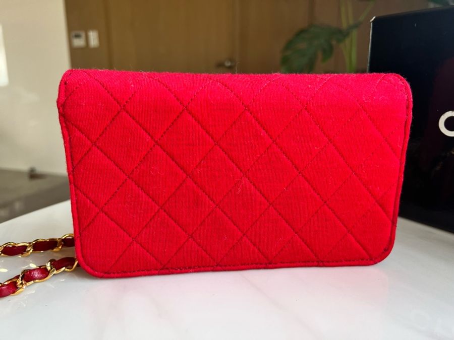 Chanel日本經典coco 20紅金老香。絕版品-7