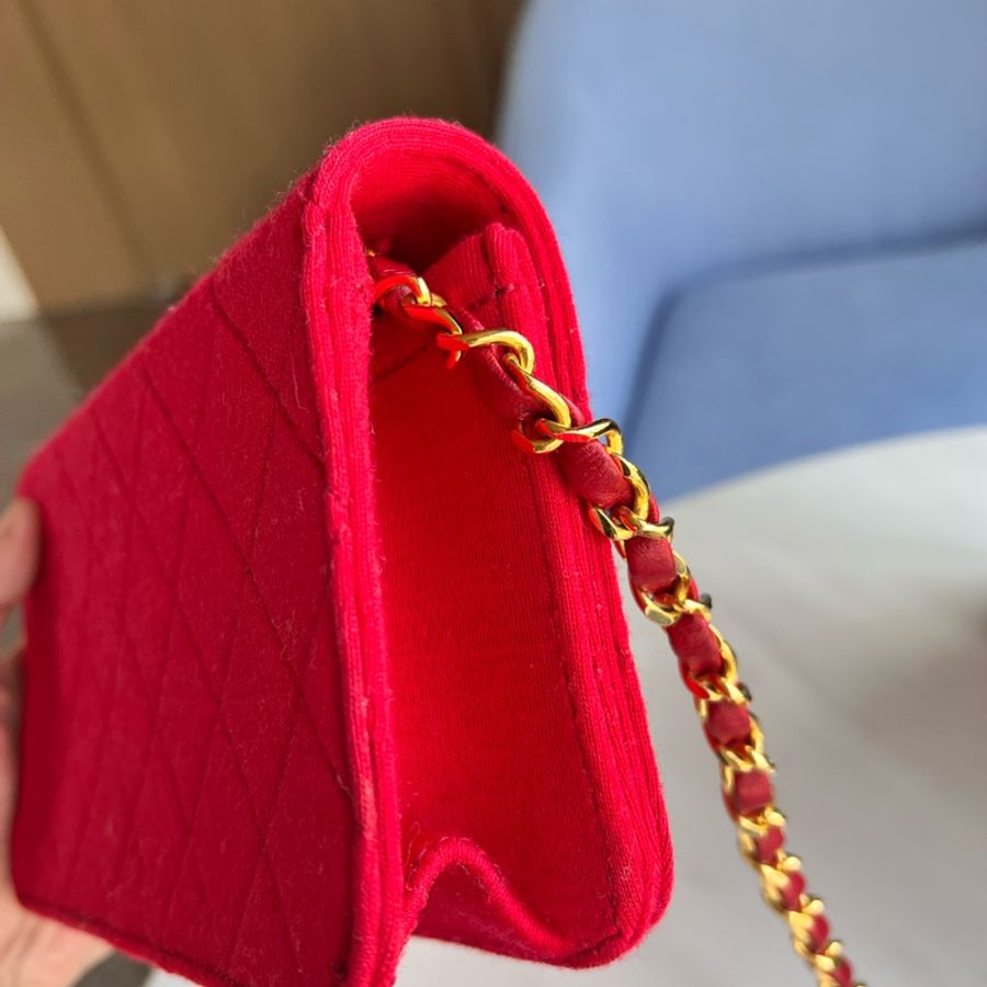 Chanel日本經典coco 20紅金老香。絕版品-9