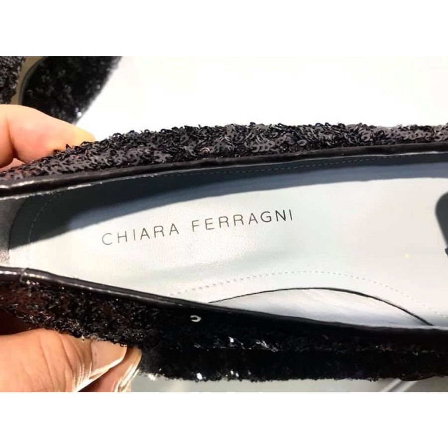 Chiara Ferragni CF1219 Flirting 眨眼小牛皮立體縫製亮片樂福鞋 EU36/38-3