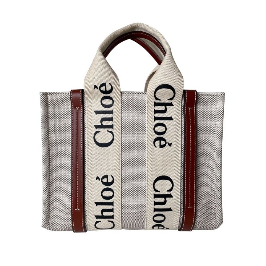 【Chloe 蔻依】Small Woody 小款 背帶款 帆布 托特包 燕麥色 棕色-1