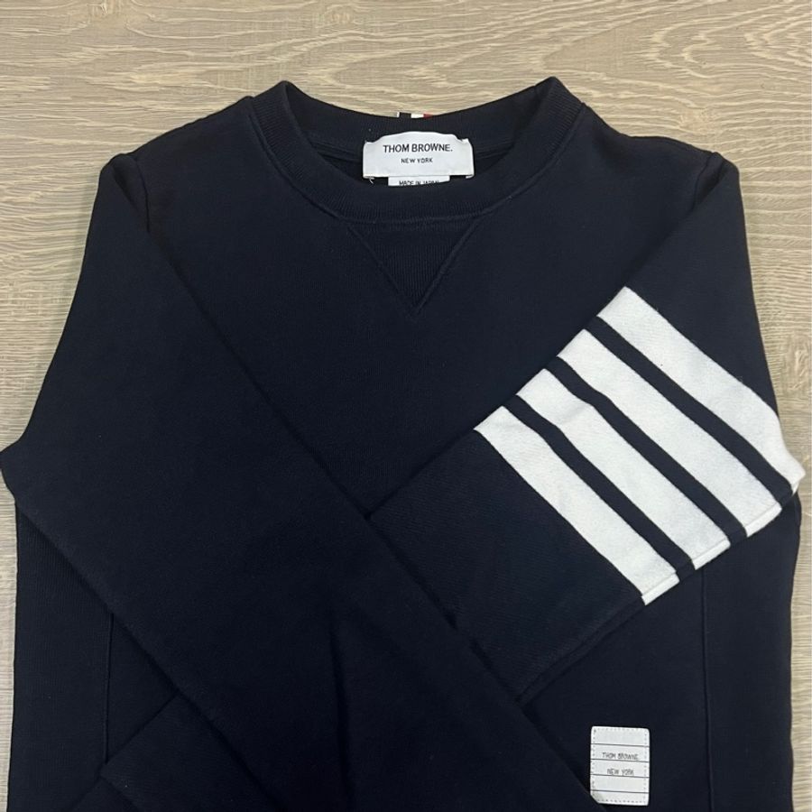 Thom Browne經典款衛衣 深藍-1