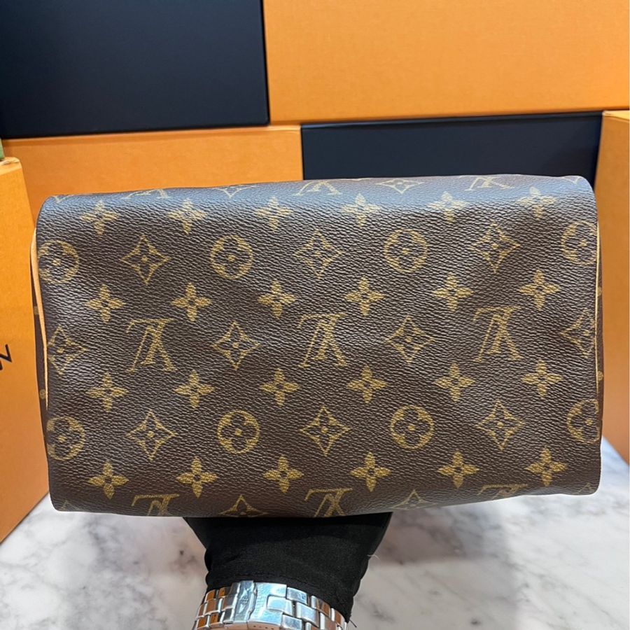 LV Louis Vuitton Speedy 25 手提包/肩背包/斜背包 另贈D釦-13