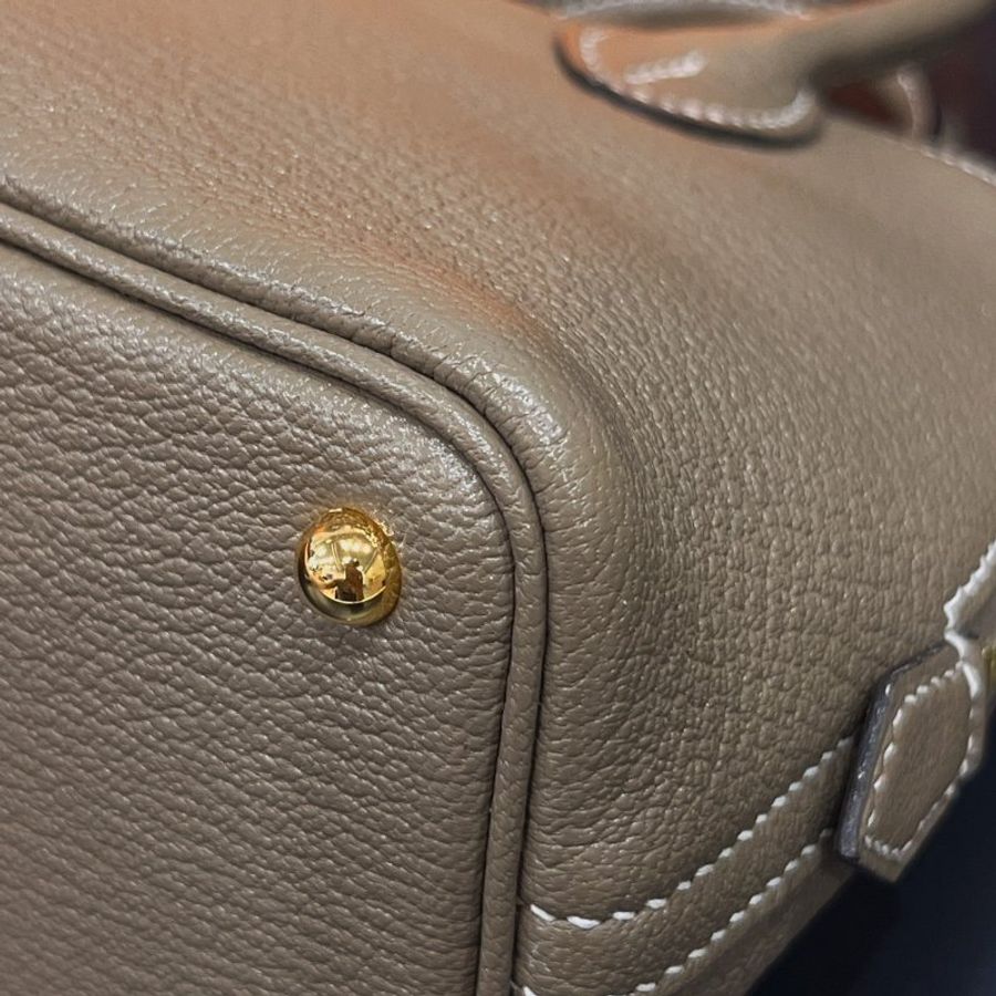 Hermes 愛馬仕 大象灰色全皮MINI柏莉二用包/斜背包/手提包/肩背包-3