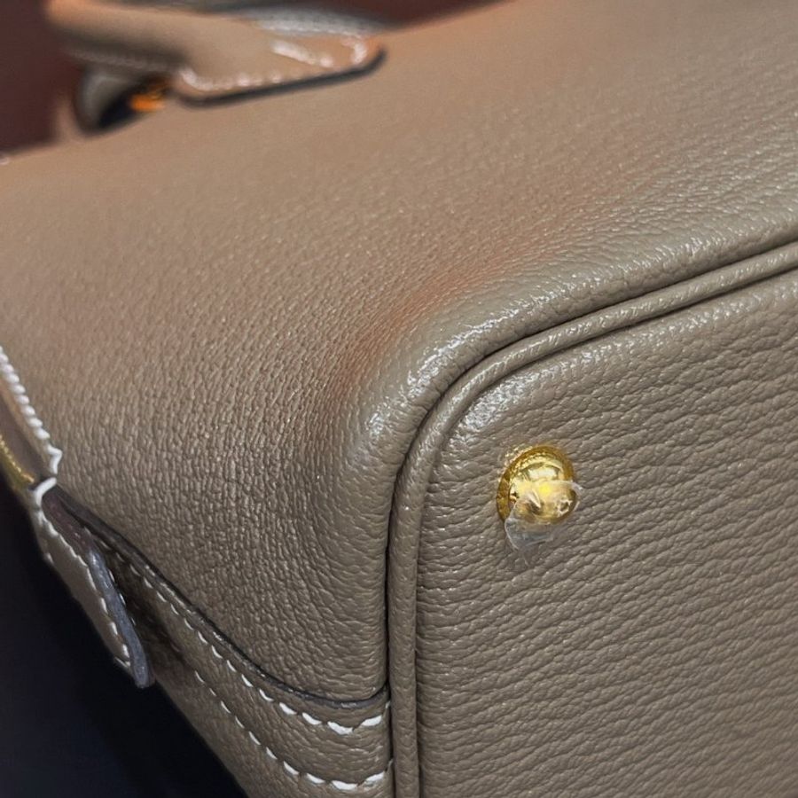 Hermes 愛馬仕 大象灰色全皮MINI柏莉二用包/斜背包/手提包/肩背包-4