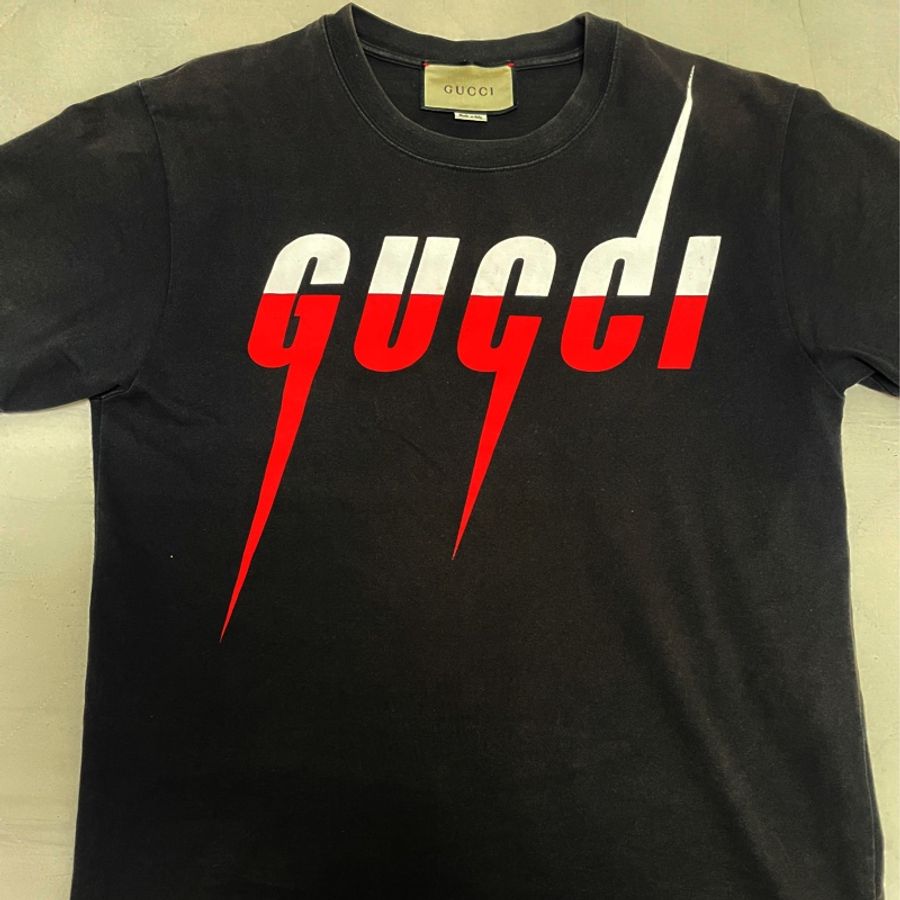 Gucci 閃電logo短袖 XS 黑色-5
