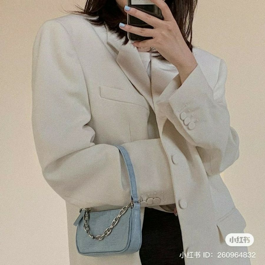 By Far mini rachel baby blue腋下包-0