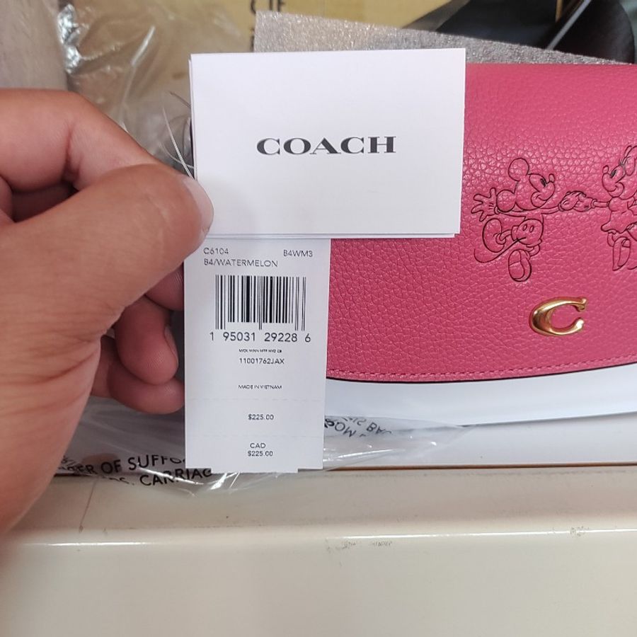 Coach 迪士尼聯名專櫃款粉色WOC-14