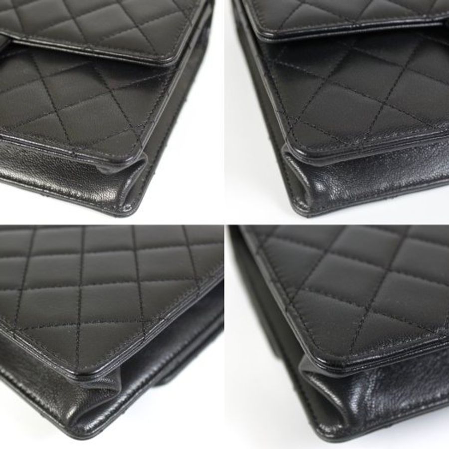 【巴黎站二手名牌專賣店】＊現貨＊CHANEL香奈兒真品＊AS0585黑色菱格金雙C珍珠金鏈斜背包-5