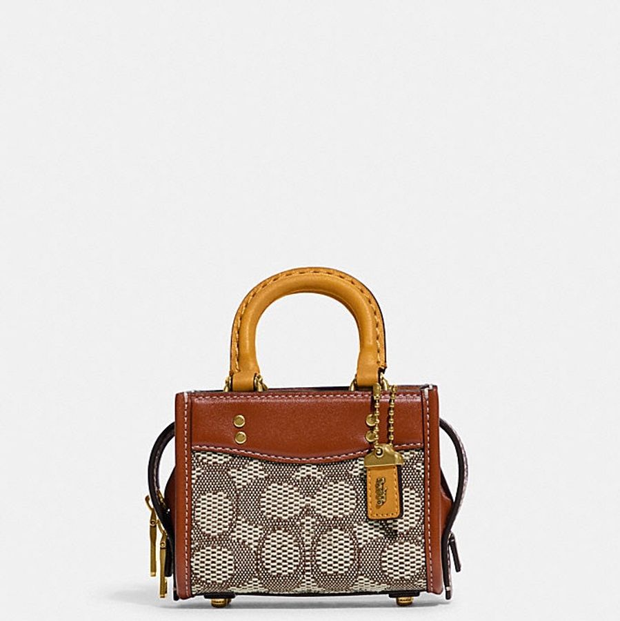 全新 COACH 專櫃 ROGUE 12 經典 SIGNATURE 緹花迷你包-2
