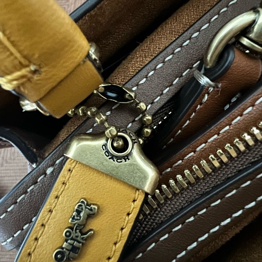 全新 COACH 專櫃 ROGUE 12 經典 SIGNATURE 緹花迷你包-16