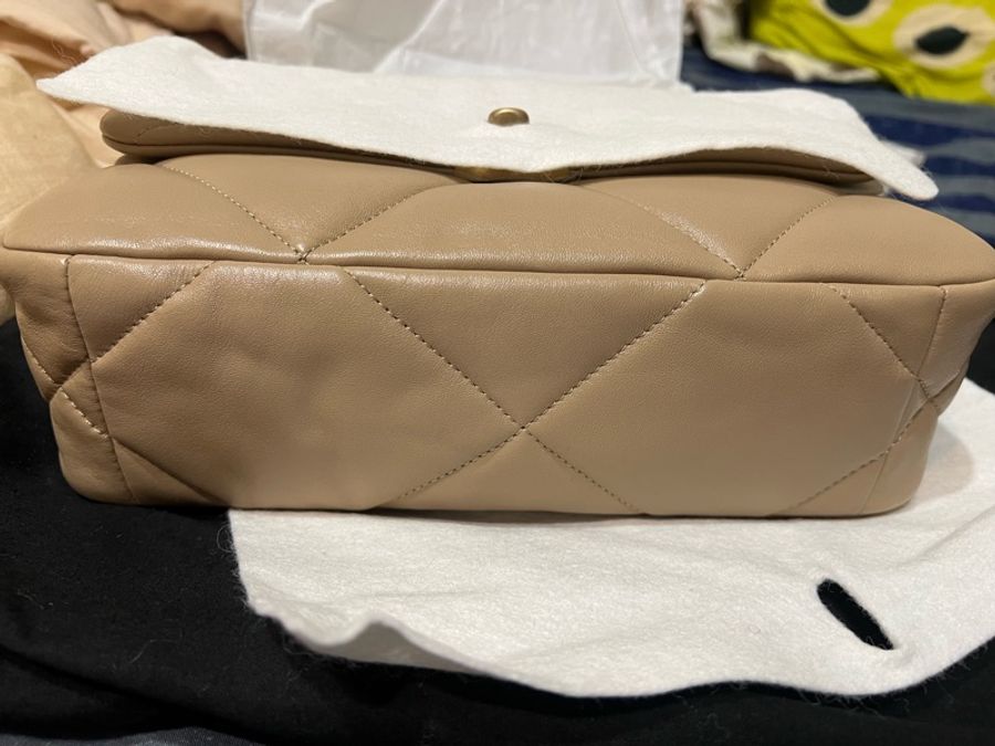 chanel 19 奶茶色 小號(26cm)-2