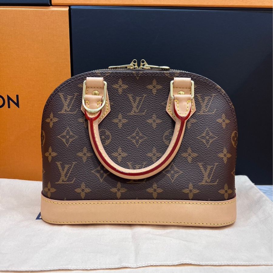 LV Louis Vuitton Alma BB 老花 艾瑪包 貝殼包 晶片款-9