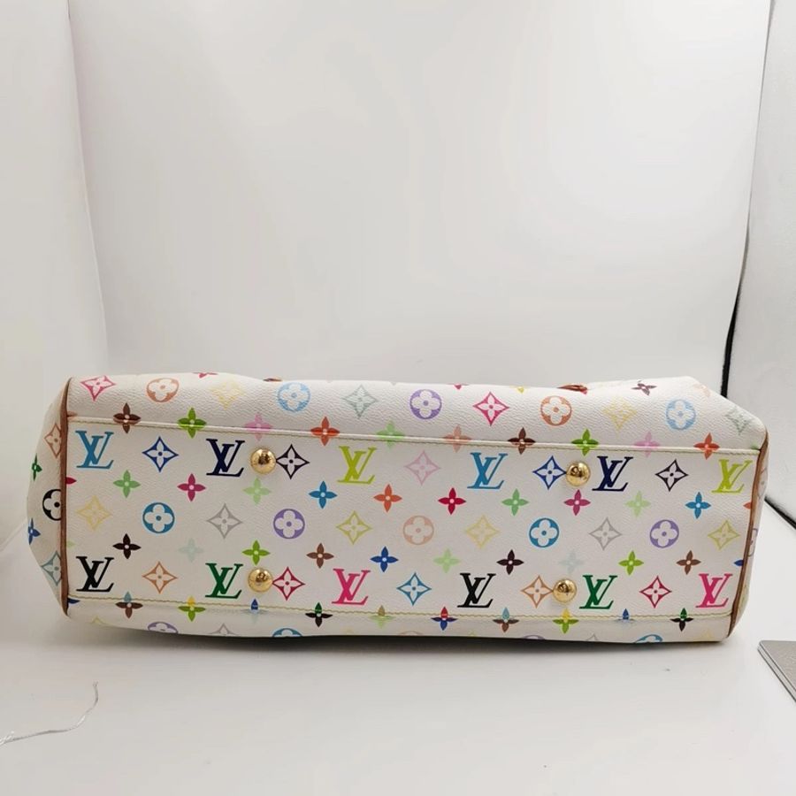 LOUIS VUITTON 村上隆 白三彩老花手提袋 Multicolored Aurelia PM-23