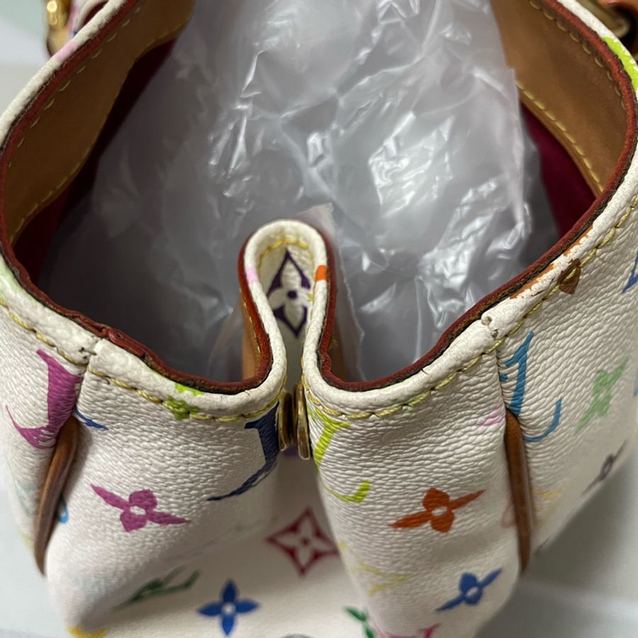 LOUIS VUITTON 村上隆 白三彩老花手提袋 Multicolored Aurelia PM-15