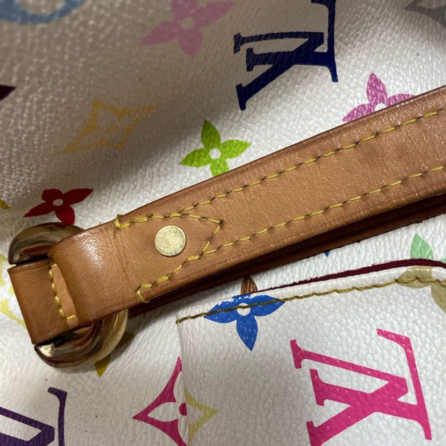 LOUIS VUITTON 村上隆 白三彩老花手提袋 Multicolored Aurelia PM-45