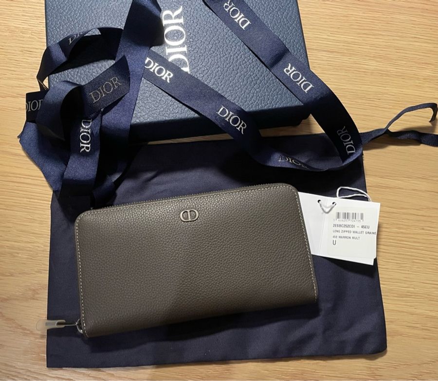 Dior CD Icon 烏木色拉鍊長夾 迪奧男士長夾 Dior Essentials-2