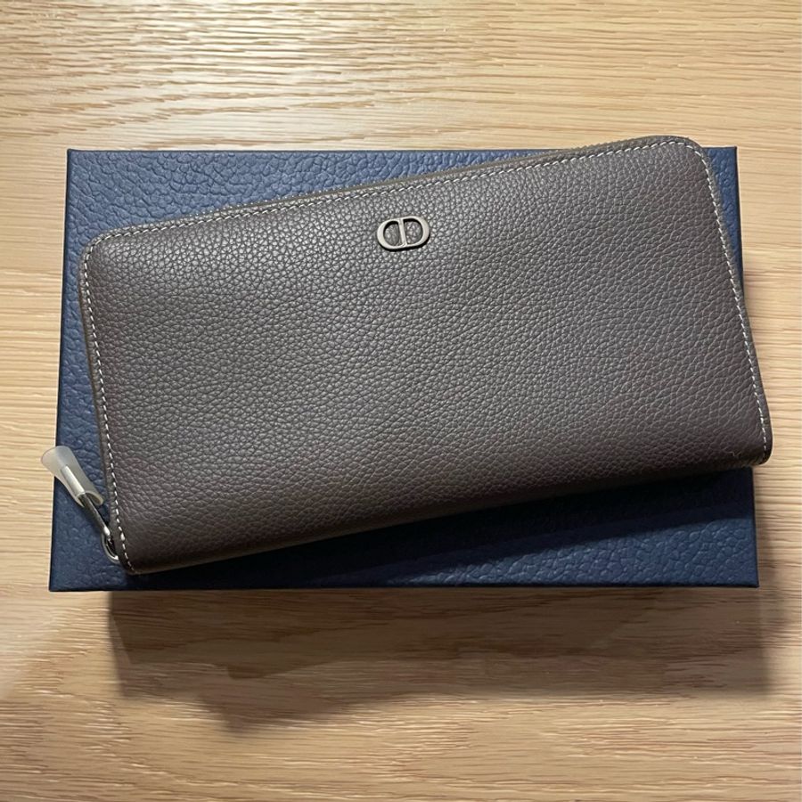 Dior CD Icon 烏木色拉鍊長夾 迪奧男士長夾 Dior Essentials-3
