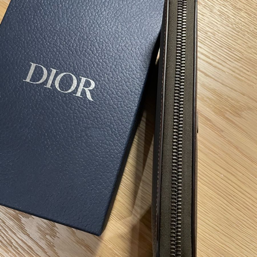 Dior CD Icon 烏木色拉鍊長夾 迪奧男士長夾 Dior Essentials-7