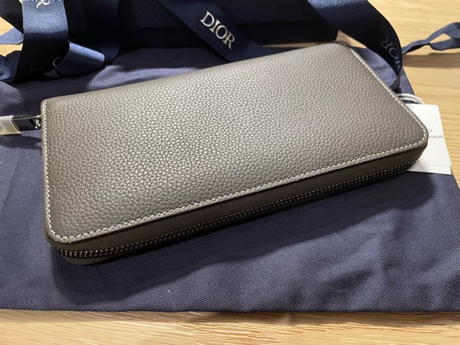 Dior CD Icon 烏木色拉鍊長夾 迪奧男士長夾 Dior Essentials-8