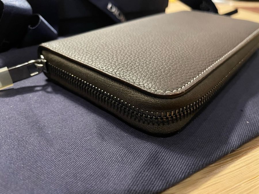 Dior CD Icon 烏木色拉鍊長夾 迪奧男士長夾 Dior Essentials-14