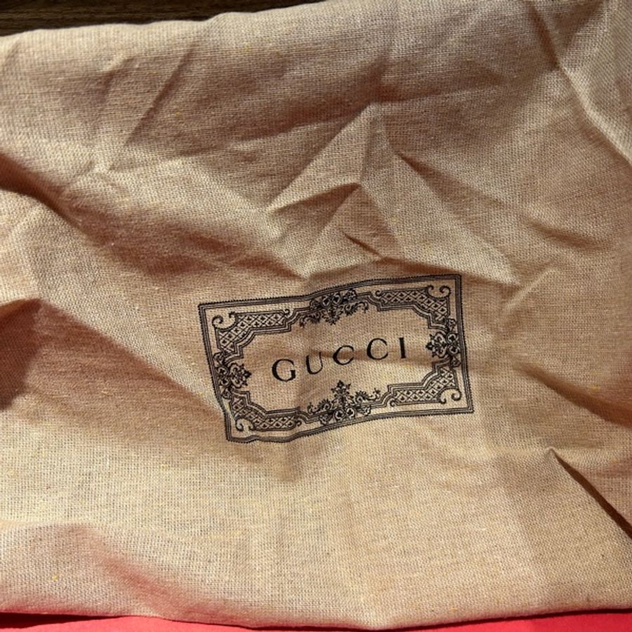 GUCCI Horsebit 1955 招財黃草編鍊袋包-16
