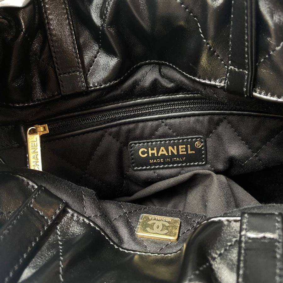 Chanel22 後背包黑金 小號 全新-2