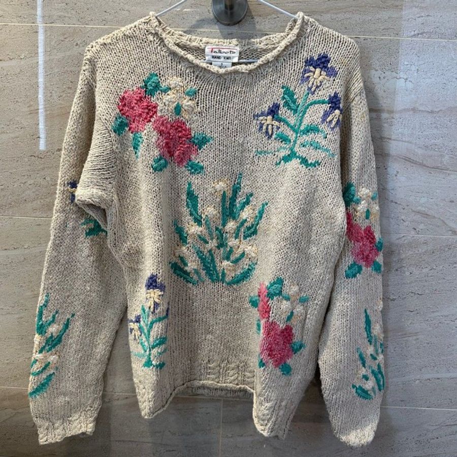 全新|美國專櫃品牌 Talbots 100% 手工製作毛衣(米色/S)-5
