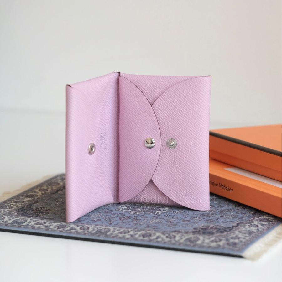 Hermès Calvi duo cardholder 愛馬仕卡包 錦葵紫-1