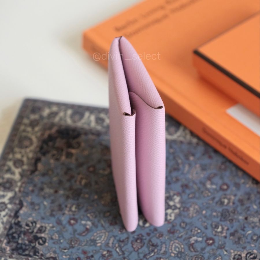 Hermès Calvi duo cardholder 愛馬仕卡包 錦葵紫-5