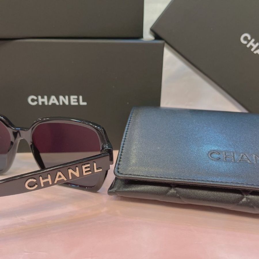 【現貨】麗睛眼鏡Chanel【可刷卡分期】香奈兒 CH5408 太陽眼鏡 金色字母 香奈兒熱賣款 歐陽娜娜同款 小香眼鏡-7