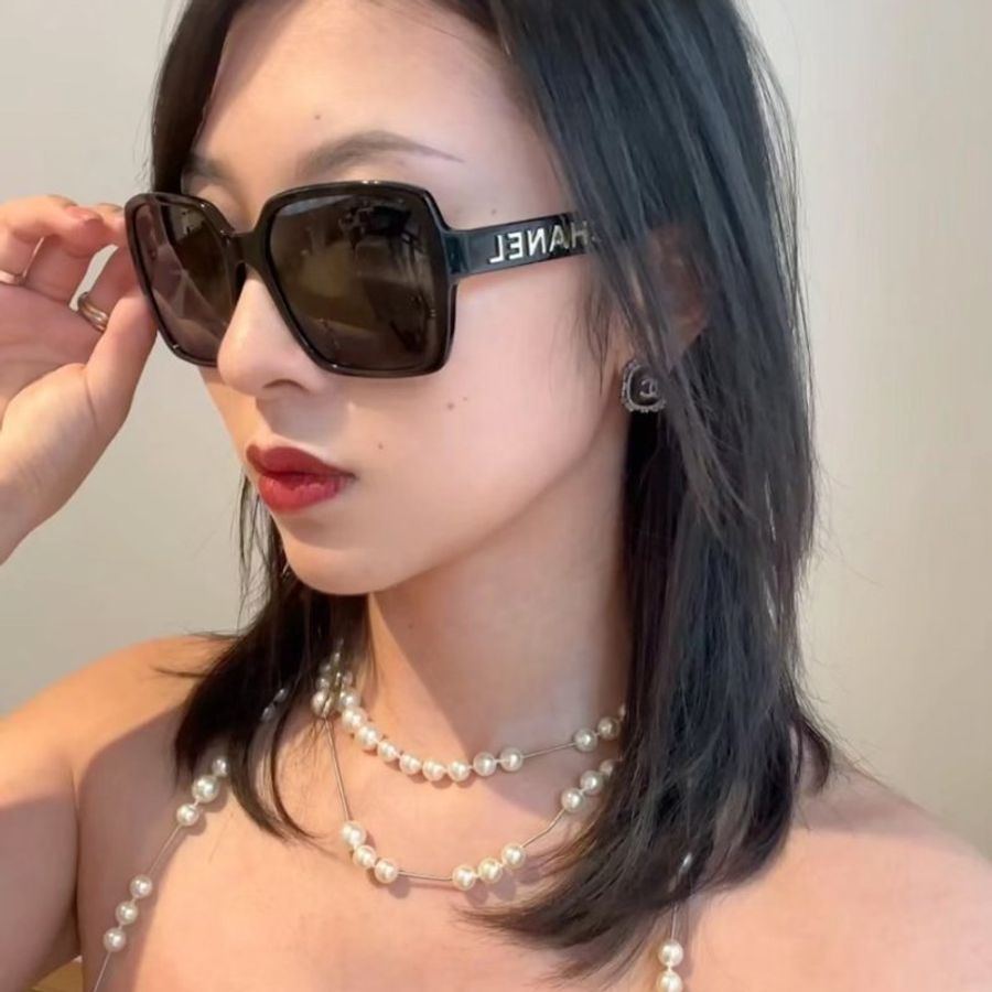 【現貨】麗睛眼鏡Chanel【可刷卡分期】香奈兒 CH5408 太陽眼鏡 金色字母 香奈兒熱賣款 歐陽娜娜同款 小香眼鏡-19