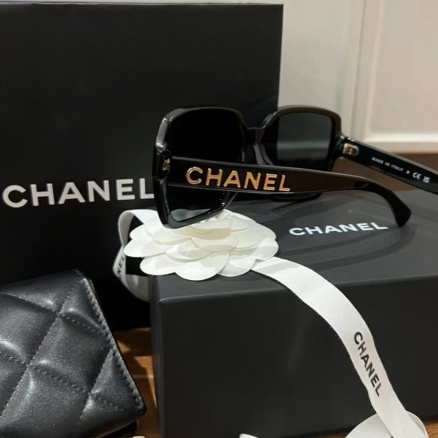 【預購】麗睛眼鏡Chanel【可刷卡分期】香奈兒 CH5408 太陽眼鏡 金色字母 香奈兒熱賣款 歐陽娜娜同款 小香眼鏡-1