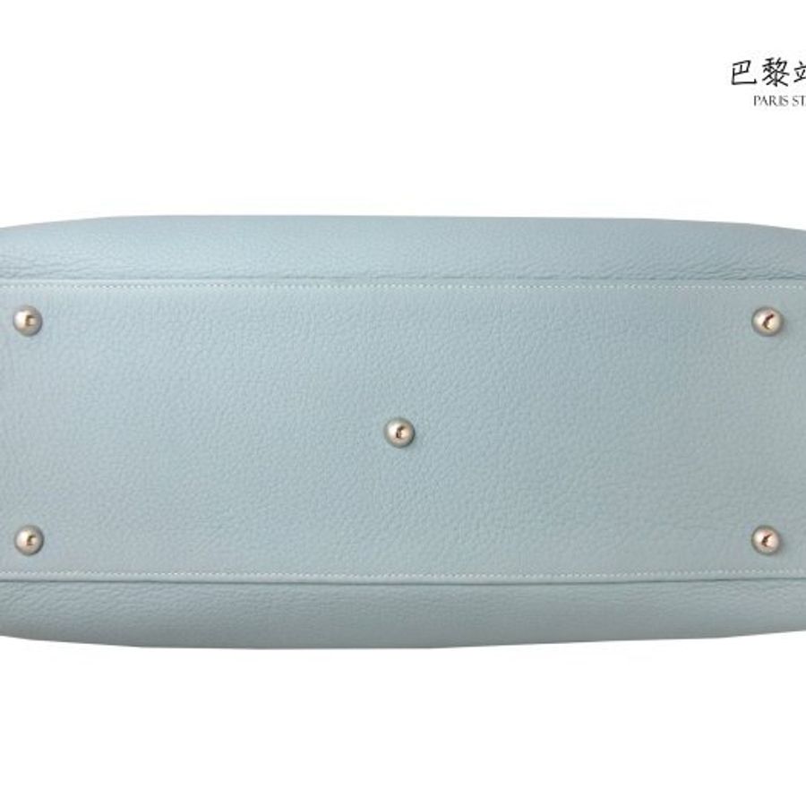 【巴黎站二手名牌專賣店】*現貨*HERMES 愛馬仕 真品*水藍色 孟買包 肩背包 手提包 M年-2