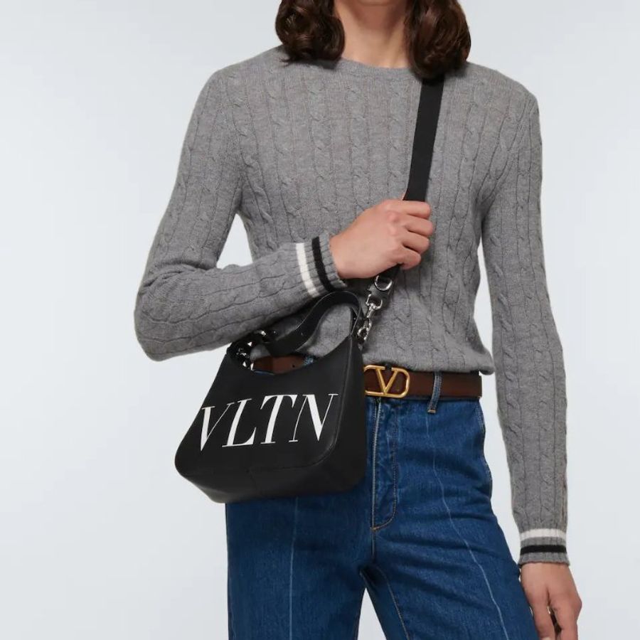 Valentino VLTN 皮革 Hobo 流浪包 黑色 (熱門折扣品 此款下單前請先詢問)-7