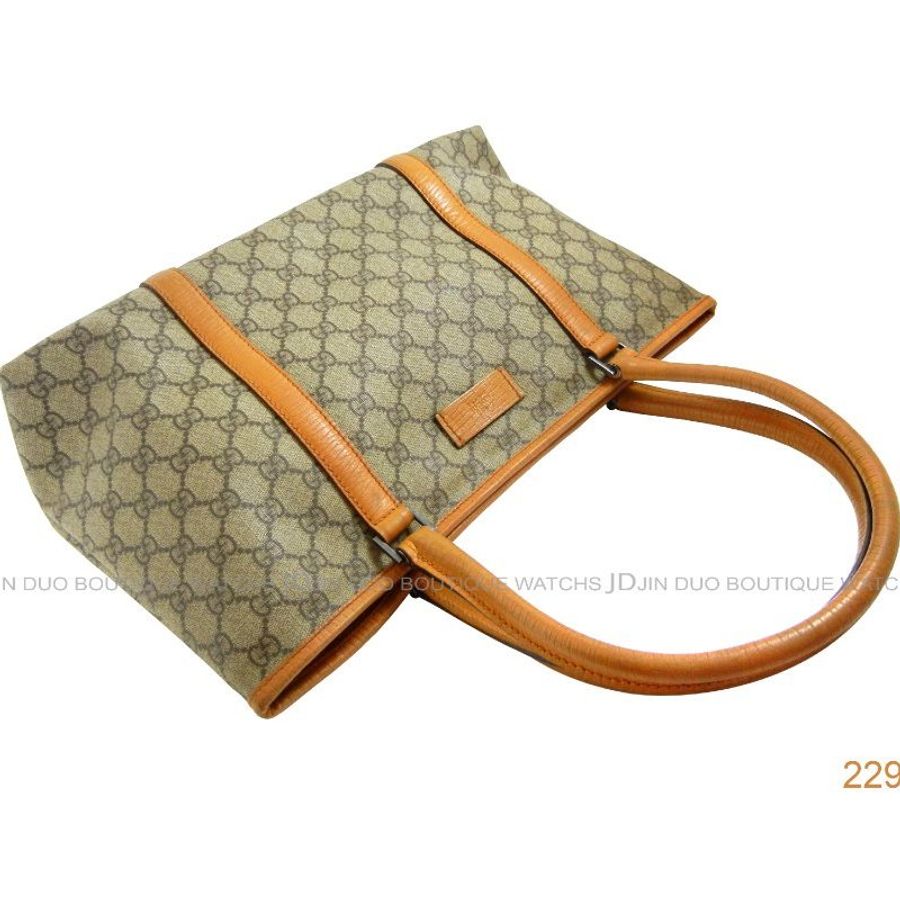 金鐸精品~2291 GUCCI 古馳 114595 PVC 雙G-LOGO 防水帆布肩背 托特包-2