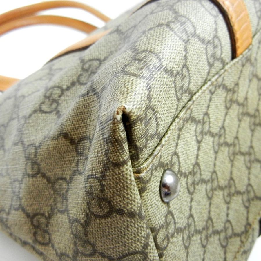 金鐸精品~2291 GUCCI 古馳 114595 PVC 雙G-LOGO 防水帆布肩背 托特包-14