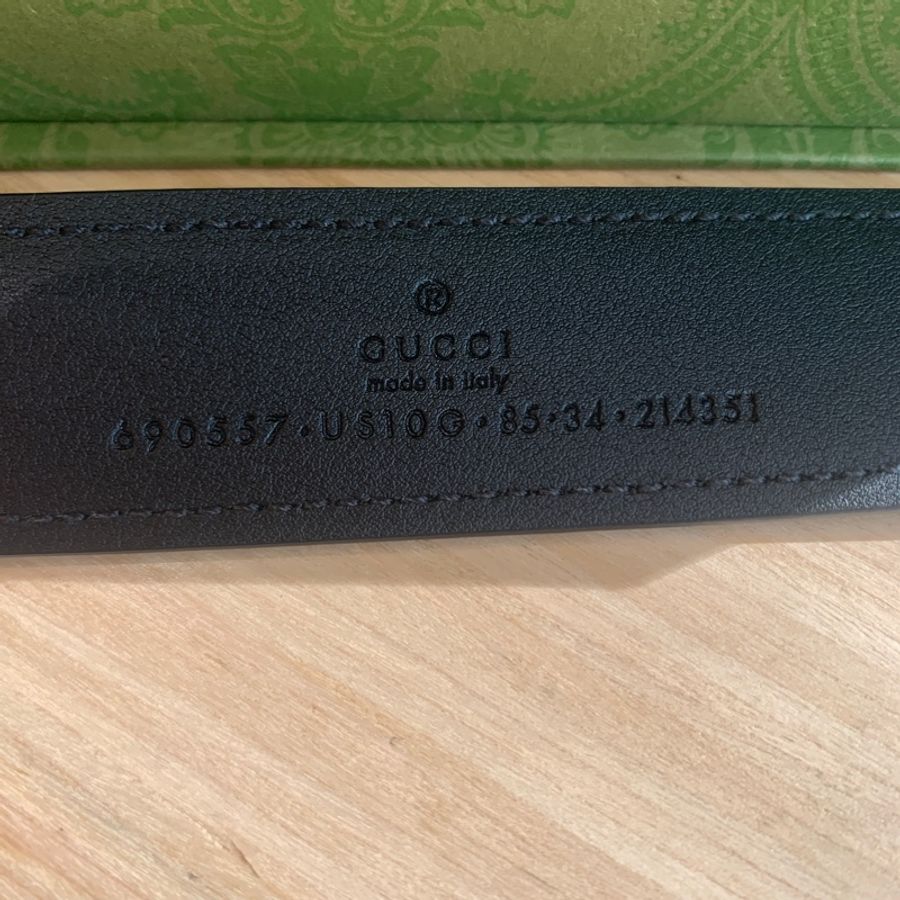 GUCCI 金屬 LOGO釦式腰帶-8