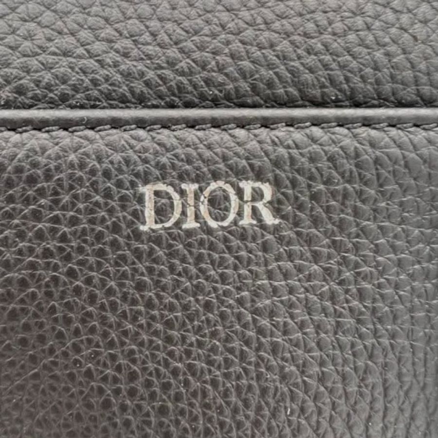 Dior 迪奧 Saddle 迷你顆粒小牛皮馬鞍肩背包 黑色-3