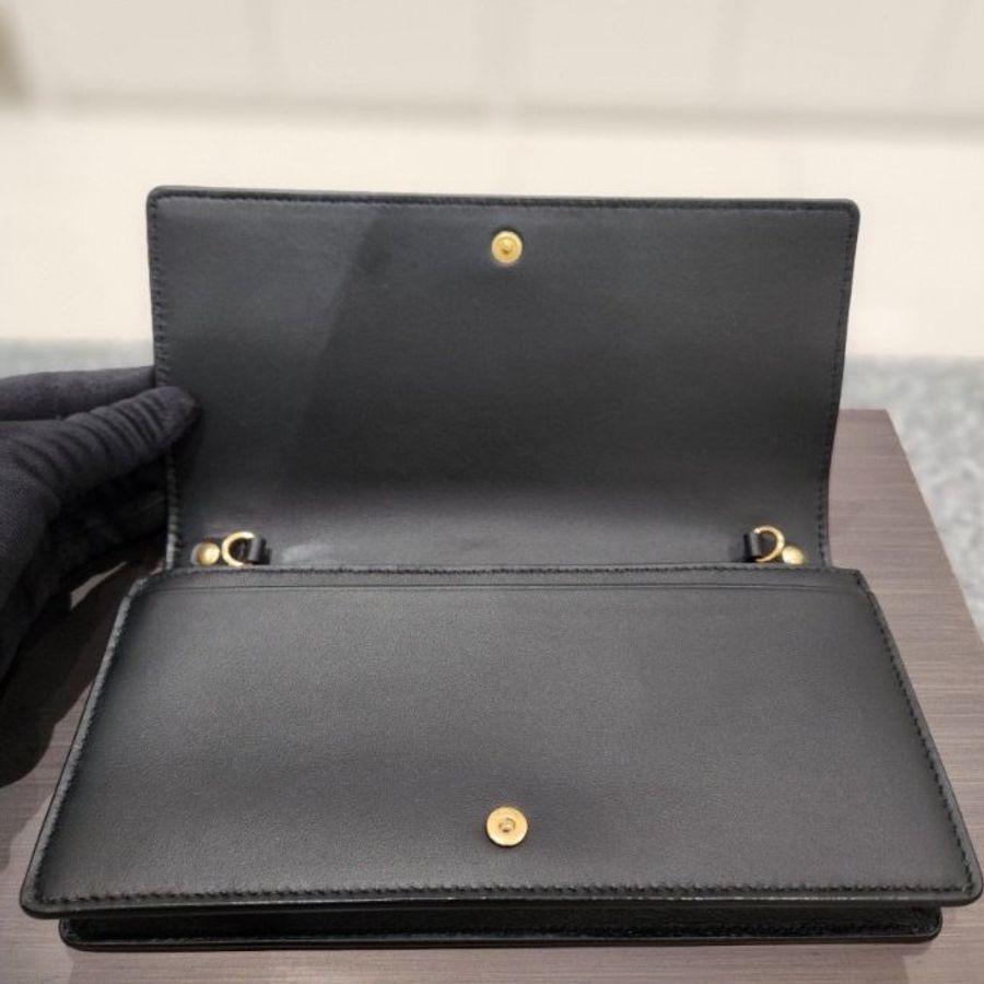 🧧新年特價活動🧧Bottega Veneta 510564 WOC 黑色皮夾鍊帶包 - 經典編織與優雅功能的完美融合-6