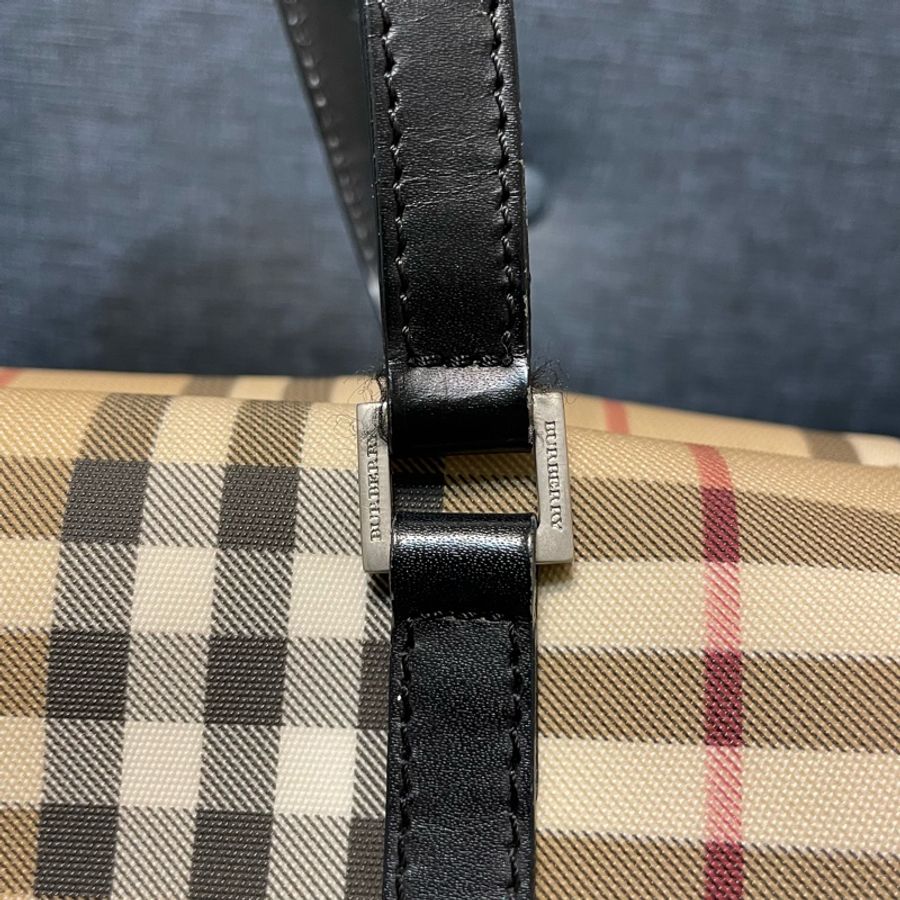 Burberry格紋圓筒手提包-10