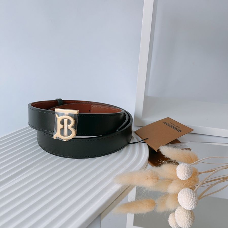 BURBERRY TB扣 雙面皮帶-4