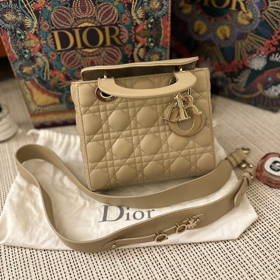 LADY DIOR MY ABCDIOR 手袋 S 小號 米色-0