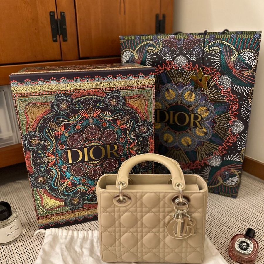 LADY DIOR MY ABCDIOR 手袋 S 小號 米色-2