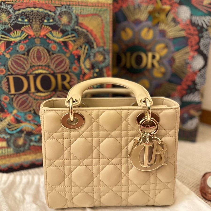 LADY DIOR MY ABCDIOR 手袋 S 小號 米色-3