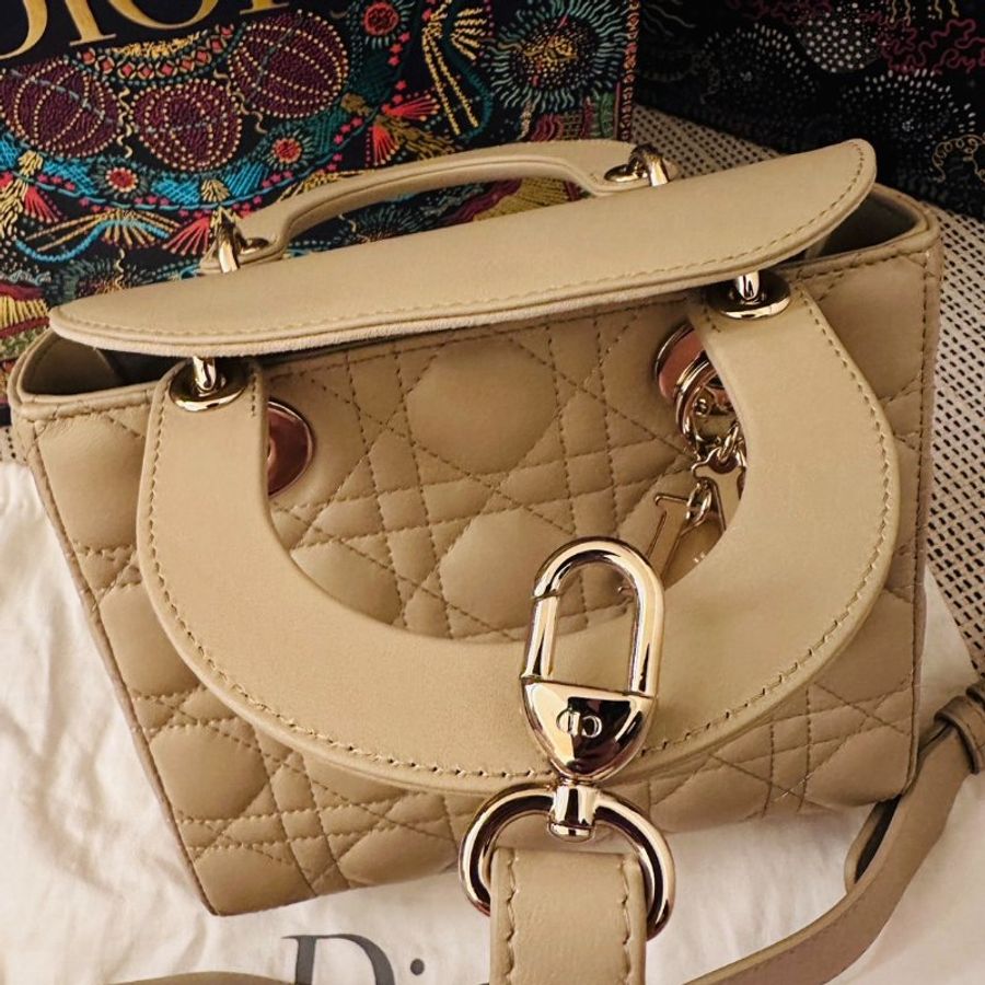 LADY DIOR MY ABCDIOR 手袋 S 小號 米色-10