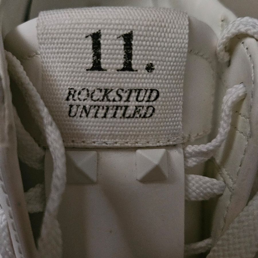 Valentino 11 rockstud untitled 鉚釘小白鞋-6