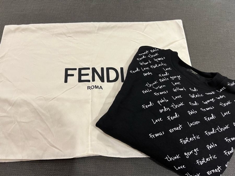 Fendi 黑刺繡羊毛衣-0