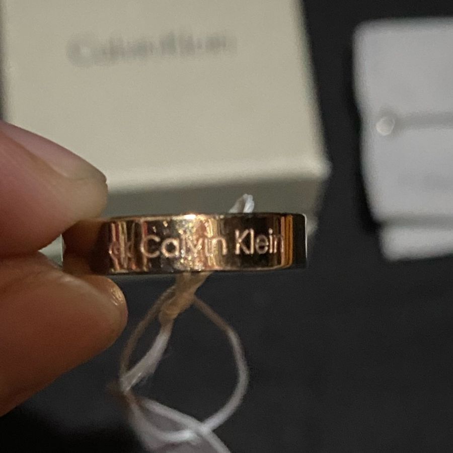 CALVIN KLEIN 金色 LOGO 戒指 #L5-4